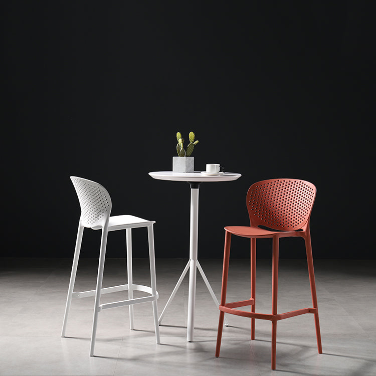Nordic Bar-stool Plastic Counter Bar Stool for Kitchen Bar with Plastic Legs Clearhalo 'Bar Furniture' 'Bar Stools' 'bar_stools' 'furn' 'furn_bar_stools' 'Furniture' 'furniture_bar_stools' 'Kitchen & Dining Furniture' 4793064