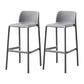 Nordic Bar-stool Plastic Counter Bar Stool for Kitchen Bar with Plastic Legs Grey 2 Piece Set Bar Stool(30"H) Clearhalo 'Bar Furniture' 'Bar Stools' 'bar_stools' 'furn' 'furn_bar_stools' 'Furniture' 'furniture_bar_stools' 'Kitchen & Dining Furniture' 4793066