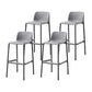Nordic Bar-stool Plastic Counter Bar Stool for Kitchen Bar with Plastic Legs Grey 4 Piece Set Bar Stool(30"H) Clearhalo 'Bar Furniture' 'Bar Stools' 'bar_stools' 'furn' 'furn_bar_stools' 'Furniture' 'furniture_bar_stools' 'Kitchen & Dining Furniture' 4793067