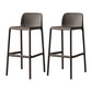 Nordic Bar-stool Plastic Counter Bar Stool for Kitchen Bar with Plastic Legs Brown 2 Piece Set Bar Stool(30"H) Clearhalo 'Bar Furniture' 'Bar Stools' 'bar_stools' 'furn' 'furn_bar_stools' 'Furniture' 'furniture_bar_stools' 'Kitchen & Dining Furniture' 4793069