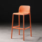 Nordic Bar-stool Plastic Counter Bar Stool for Kitchen Bar with Plastic Legs Orange 1 Piece Bar Stool(30"H) Clearhalo 'Bar Furniture' 'Bar Stools' 'bar_stools' 'furn' 'furn_bar_stools' 'Furniture' 'furniture_bar_stools' 'Kitchen & Dining Furniture' 4793071