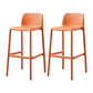 Nordic Bar-stool Plastic Counter Bar Stool for Kitchen Bar with Plastic Legs Orange 2 Piece Set Bar Stool(30"H) Clearhalo 'Bar Furniture' 'Bar Stools' 'bar_stools' 'furn' 'furn_bar_stools' 'Furniture' 'furniture_bar_stools' 'Kitchen & Dining Furniture' 4793072