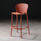 Nordic Bar-stool Plastic Counter Bar Stool for Kitchen Bar with Plastic Legs Light Red 1 Piece Bar Stool(30"H) Clearhalo 'Bar Furniture' 'Bar Stools' 'bar_stools' 'furn' 'furn_bar_stools' 'Furniture' 'furniture_bar_stools' 'Kitchen & Dining Furniture' 4793074
