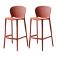 Nordic Bar-stool Plastic Counter Bar Stool for Kitchen Bar with Plastic Legs Light Red 2 Piece Set Bar Stool(30"H) Clearhalo 'Bar Furniture' 'Bar Stools' 'bar_stools' 'furn' 'furn_bar_stools' 'Furniture' 'furniture_bar_stools' 'Kitchen & Dining Furniture' 4793075