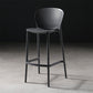 Nordic Bar-stool Plastic Counter Bar Stool for Kitchen Bar with Plastic Legs Black-Gray 1 Piece Clearhalo 'Bar Furniture' 'Bar Stools' 'bar_stools' 'furn' 'furn_bar_stools' 'Furniture' 'furniture_bar_stools' 'Kitchen & Dining Furniture' 4793077