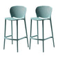 Nordic Bar-stool Plastic Counter Bar Stool for Kitchen Bar with Plastic Legs Blue 2 Piece Set Clearhalo 'Bar Furniture' 'Bar Stools' 'bar_stools' 'furn' 'furn_bar_stools' 'Furniture' 'furniture_bar_stools' 'Kitchen & Dining Furniture' 4793081