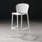 Nordic Bar-stool Plastic Counter Bar Stool for Kitchen Bar with Plastic Legs Textured White 1 Piece Bar Stool(30"H) Clearhalo 'Bar Furniture' 'Bar Stools' 'bar_stools' 'furn' 'furn_bar_stools' 'Furniture' 'furniture_bar_stools' 'Kitchen & Dining Furniture' 4793083