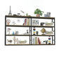 Industrial Wall Unit Bookshelf Black Steel Frame Natural Manufactured Wood Shelf Bookshelf Black-Wood Clearhalo 'Bookcases' 'Furniture' 'furniture_bookcases' 'kitchen' 'kitchen_bookcases' 'Living Room Furniture' 'Office Furniture' 4793097