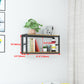 Industrial Wall Unit Bookshelf Black Steel Frame Natural Manufactured Wood Shelf Bookshelf Clearhalo 'Bookcases' 'Furniture' 'furniture_bookcases' 'kitchen' 'kitchen_bookcases' 'Living Room Furniture' 'Office Furniture' 4793106