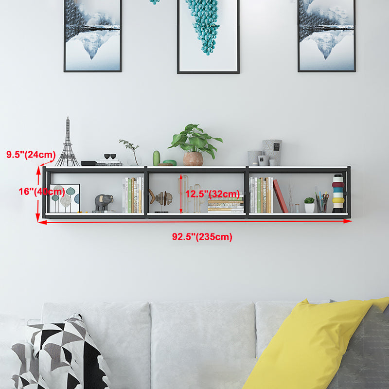 Industrial Wall Unit Bookshelf Black Steel Frame Natural Manufactured Wood Shelf Bookshelf Clearhalo 'Bookcases' 'Furniture' 'furniture_bookcases' 'kitchen' 'kitchen_bookcases' 'Living Room Furniture' 'Office Furniture' 4793109