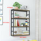 Industrial Wall Unit Bookshelf Black Steel Frame Natural Manufactured Wood Shelf Bookshelf Clearhalo 'Bookcases' 'Furniture' 'furniture_bookcases' 'kitchen' 'kitchen_bookcases' 'Living Room Furniture' 'Office Furniture' 4793120