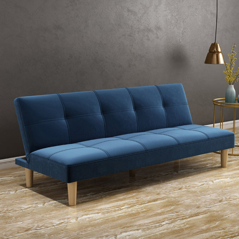 Modern Biscuit Back Standard Sofa 2/3-Seater Velvet Armless Convertible Sofa Clearhalo 'furn' 'furn_sofas' 'Furniture' 'furniture_sofas' 'kitchen' 'kitchen_sofas' 'Living Room Furniture' 'Sofa' 'sofas' 4795400