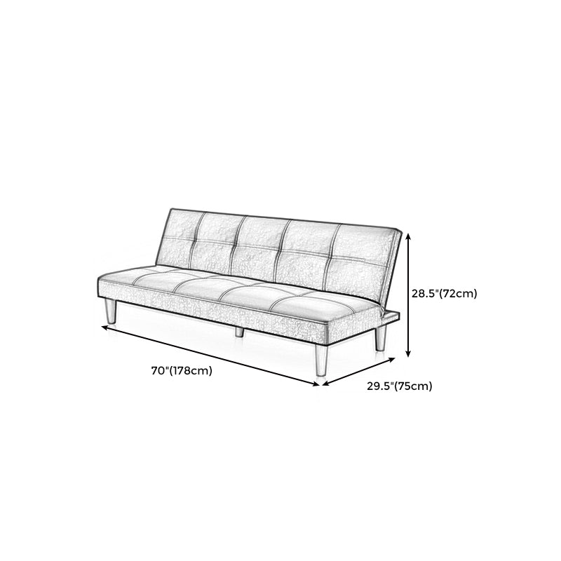 Modern Biscuit Back Standard Sofa 2/3-Seater Velvet Armless Convertible Sofa Clearhalo 'furn' 'furn_sofas' 'Furniture' 'furniture_sofas' 'kitchen' 'kitchen_sofas' 'Living Room Furniture' 'Sofa' 'sofas' 4795413