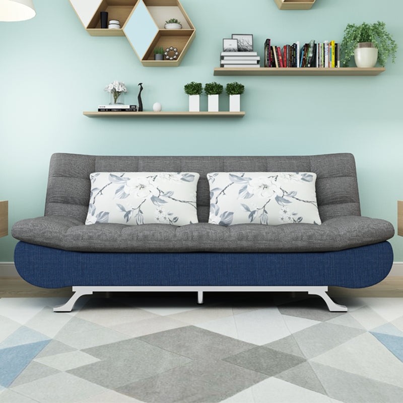74.80" W √ó 33.46" D √ó 35.43" H Linen Biscuit Back Armless Sofa with Storage Clearhalo 'furn' 'furn_sofas' 'Furniture' 'furniture_sofas' 'kitchen' 'kitchen_sofas' 'Living Room Furniture' 'Sofa' 'sofas' 4795414