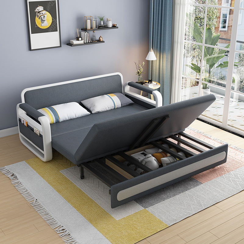 Tight Back Convertible Fabric Sofa Bed High Wear Resistance Square Arm Sofa Bed Clearhalo 'furn' 'furn_sofas' 'Furniture' 'furniture_sofas' 'kitchen' 'kitchen_sofas' 'Living Room Furniture' 'Sofa' 'sofas' 4795443