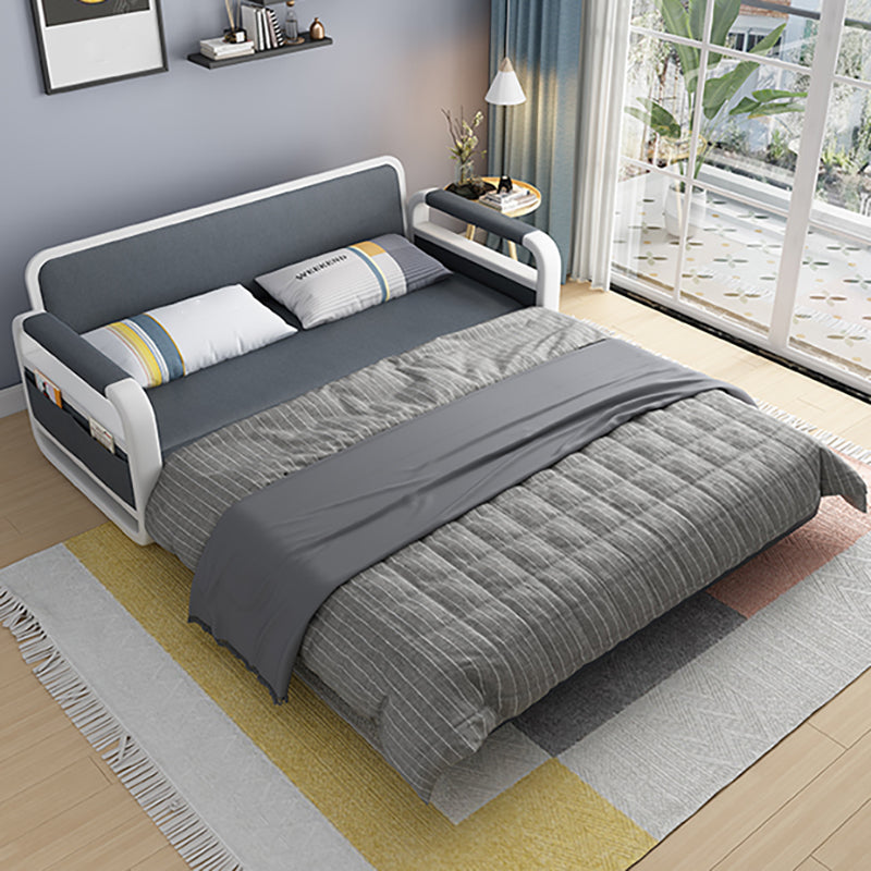 Tight Back Convertible Fabric Sofa Bed High Wear Resistance Square Arm Sofa Bed Clearhalo 'furn' 'furn_sofas' 'Furniture' 'furniture_sofas' 'kitchen' 'kitchen_sofas' 'Living Room Furniture' 'Sofa' 'sofas' 4795445