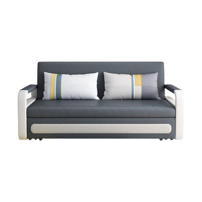 Tight Back Convertible Fabric Sofa Bed High Wear Resistance Square Arm Sofa Bed 75"L x 33"W x 33"H Clearhalo 'furn' 'furn_sofas' 'Furniture' 'furniture_sofas' 'kitchen' 'kitchen_sofas' 'Living Room Furniture' 'Sofa' 'sofas' 4795446