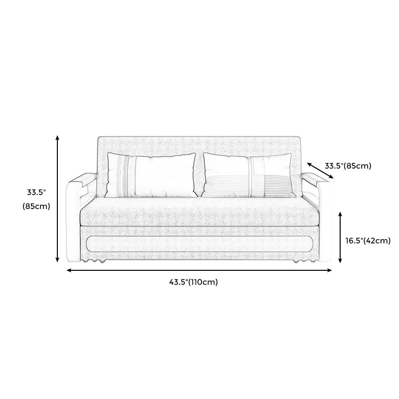 Tight Back Convertible Fabric Sofa Bed High Wear Resistance Square Arm Sofa Bed Clearhalo 'furn' 'furn_sofas' 'Furniture' 'furniture_sofas' 'kitchen' 'kitchen_sofas' 'Living Room Furniture' 'Sofa' 'sofas' 4795451