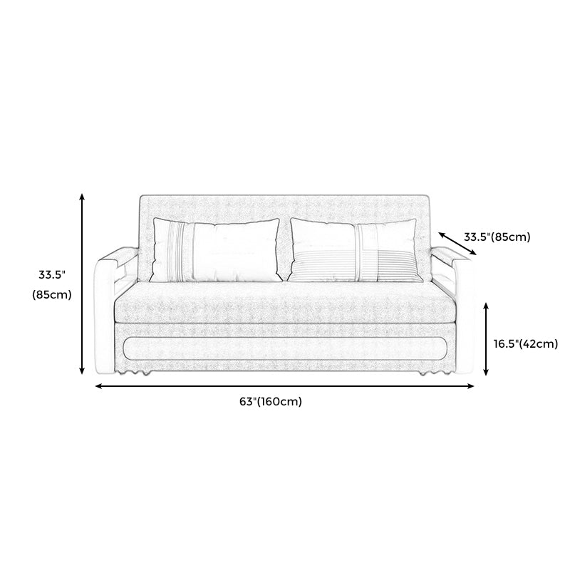 Tight Back Convertible Fabric Sofa Bed High Wear Resistance Square Arm Sofa Bed Clearhalo 'furn' 'furn_sofas' 'Furniture' 'furniture_sofas' 'kitchen' 'kitchen_sofas' 'Living Room Furniture' 'Sofa' 'sofas' 4795453