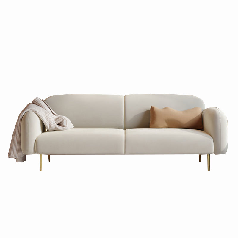 White/grey/green/pink Sofa with Pillow Back Latex/sponge Padded Fabric Clearhalo 'furn' 'furn_sofas' 'Furniture' 'furniture_sofas' 'kitchen' 'kitchen_sofas' 'Living Room Furniture' 'Sofa' 'sofas' 4795460