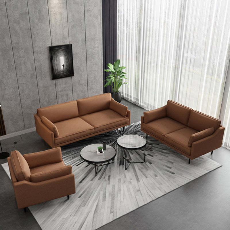 Square Arm Sofa Pure Color Latex Filled Sofa for Home Apartment Clearhalo 'furn' 'furn_sofas' 'Furniture' 'furniture_sofas' 'kitchen' 'kitchen_sofas' 'Living Room Furniture' 'Sofa' 'sofas' 4795471