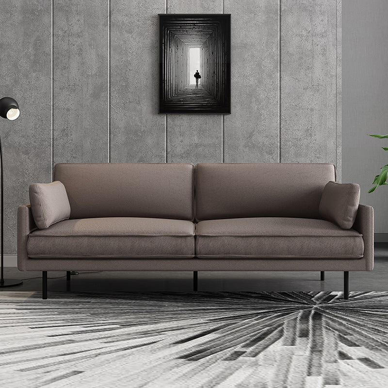 Square Arm Sofa Pure Color Latex Filled Sofa for Home Apartment Coffee Clearhalo 'furn' 'furn_sofas' 'Furniture' 'furniture_sofas' 'kitchen' 'kitchen_sofas' 'Living Room Furniture' 'Sofa' 'sofas' 4795472