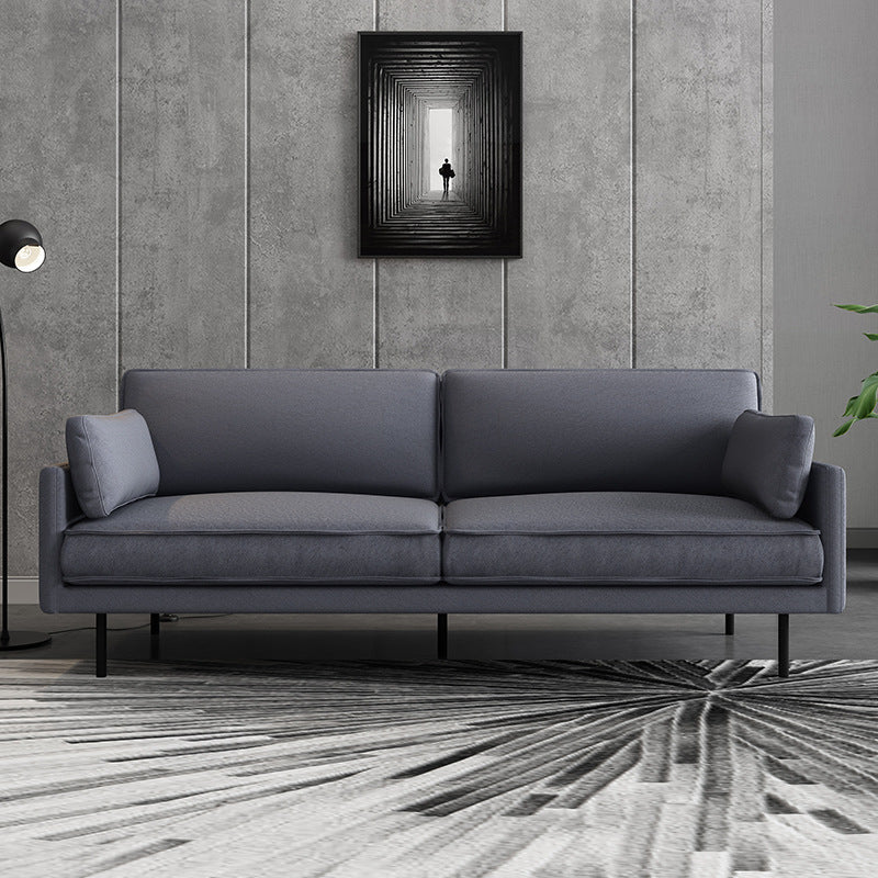 Square Arm Sofa Pure Color Latex Filled Sofa for Home Apartment Blue Clearhalo 'furn' 'furn_sofas' 'Furniture' 'furniture_sofas' 'kitchen' 'kitchen_sofas' 'Living Room Furniture' 'Sofa' 'sofas' 4795473