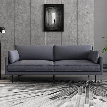 Square Arm Sofa Pure Color Latex Filled Sofa for Home Apartment Blue Clearhalo 'furn' 'furn_sofas' 'Furniture' 'furniture_sofas' 'kitchen' 'kitchen_sofas' 'Living Room Furniture' 'Sofa' 'sofas' 4795473