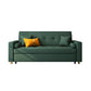35.43"H Linen/Faux Leather Convertible Sleeper Square Arm Tufted Sofa Green Clearhalo 'furn' 'furn_sofas' 'Furniture' 'furniture_sofas' 'kitchen' 'kitchen_sofas' 'Living Room Furniture' 'Sofa' 'sofas' 4795484
