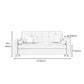 35.43"H Linen/Faux Leather Convertible Sleeper Square Arm Tufted Sofa Clearhalo 'furn' 'furn_sofas' 'Furniture' 'furniture_sofas' 'kitchen' 'kitchen_sofas' 'Living Room Furniture' 'Sofa' 'sofas' 4795490