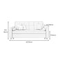 35.43"H Linen/Faux Leather Convertible Sleeper Square Arm Tufted Sofa Clearhalo 'furn' 'furn_sofas' 'Furniture' 'furniture_sofas' 'kitchen' 'kitchen_sofas' 'Living Room Furniture' 'Sofa' 'sofas' 4795491