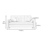 35.43"H Linen/Faux Leather Convertible Sleeper Square Arm Tufted Sofa Clearhalo 'furn' 'furn_sofas' 'Furniture' 'furniture_sofas' 'kitchen' 'kitchen_sofas' 'Living Room Furniture' 'Sofa' 'sofas' 4795492