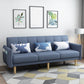 Square Arm with Cotton Blend 25.98" W Convertible Sleeper Sofa for Apartment. Royal Blue Clearhalo 'furn' 'furn_sofas' 'Furniture' 'furniture_sofas' 'kitchen' 'kitchen_sofas' 'Living Room Furniture' 'Sofa' 'sofas' 4795493