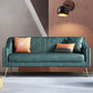 Faux Leather Modern Sofa 31 "W Sloped Arm Sofa for Living Room 77"L x 31.5"W x 32"H Green Clearhalo 'furn' 'furn_sofas' 'Furniture' 'furniture_sofas' 'kitchen' 'kitchen_sofas' 'Living Room Furniture' 'Sofa' 'sofas' 4795527