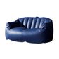 Contemporary Faux Leather Pillow Top Arm Sofa Sewn Pillow Back Sofa for Apartment 51"L x 32"W x 26"H Dark Blue Clearhalo 'furn' 'furn_sofas' 'Furniture' 'furniture_sofas' 'kitchen' 'kitchen_sofas' 'Living Room Furniture' 'Sofa' 'sofas' 4795565