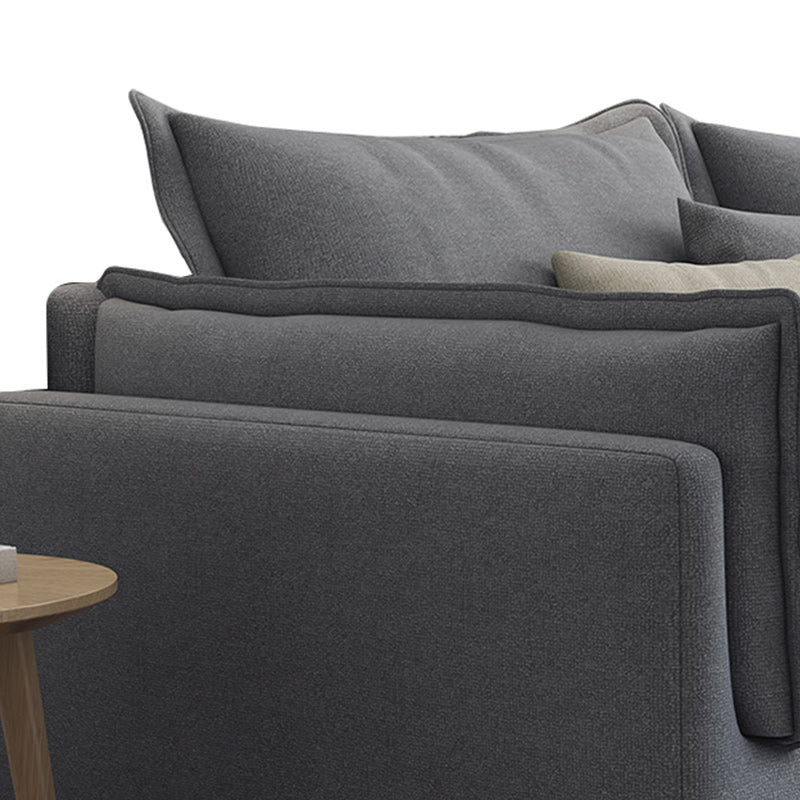 Fabric Living Room Pillow Top Arm Standard Cushions Light-grey Settee Clearhalo 'Furniture' 'furniture_sofas' 'kitchen' 'kitchen_sofas' 'Living Room Furniture' 'Sofa' 'sofas' 4795579