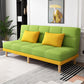 70.87" W √ó 26.77" D √ó 30.31" H Biscuit Back Armless Sofa with Convertible Green-Yellow Linen Blend Clearhalo 'furn' 'furn_sofas' 'Furniture' 'furniture_sofas' 'kitchen' 'kitchen_sofas' 'Living Room Furniture' 'Sofa' 'sofas' 4795625