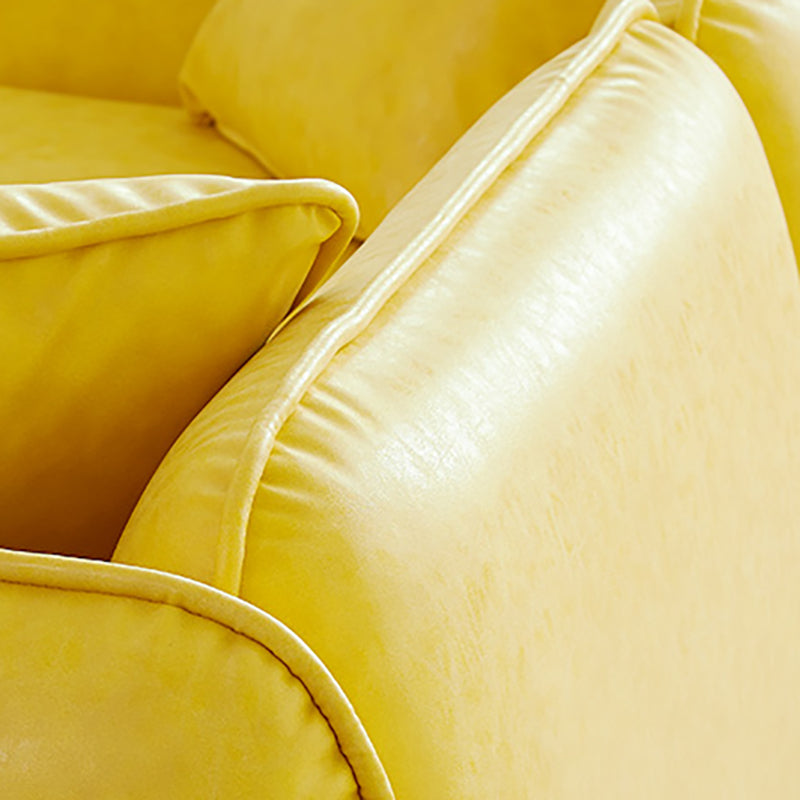 Tuxedo Arm Sofa Nordic 30.31" D x 25.2" H Faux Leather Seating Clearhalo 'furn' 'furn_sofas' 'Furniture' 'furniture_sofas' 'kitchen' 'kitchen_sofas' 'Living Room Furniture' 'Sofa' 'sofas' 4795681