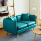 Tuxedo Arm Sofa Nordic 30.31" D x 25.2" H Faux Leather Seating 55"L x 30"W x 26"H Aqua Clearhalo 'furn' 'furn_sofas' 'Furniture' 'furniture_sofas' 'kitchen' 'kitchen_sofas' 'Living Room Furniture' 'Sofa' 'sofas' 4795686