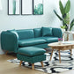 Tuxedo Arm Sofa Nordic 30.31" D x 25.2" H Faux Leather Seating 71"L x 30"W x 26"H Aqua Clearhalo 'furn' 'furn_sofas' 'Furniture' 'furniture_sofas' 'kitchen' 'kitchen_sofas' 'Living Room Furniture' 'Sofa' 'sofas' 4795690