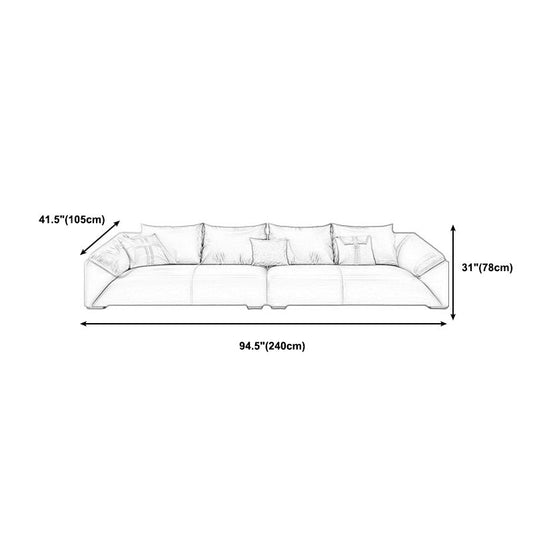 Contemporary Standard Sofa Pillow Top Arm Bench Seating with Pillows Clearhalo 'furn' 'furn_sofas' 'Furniture' 'furniture_sofas' 'kitchen' 'kitchen_sofas' 'Living Room Furniture' 'Sofa' 'sofas' 4795724