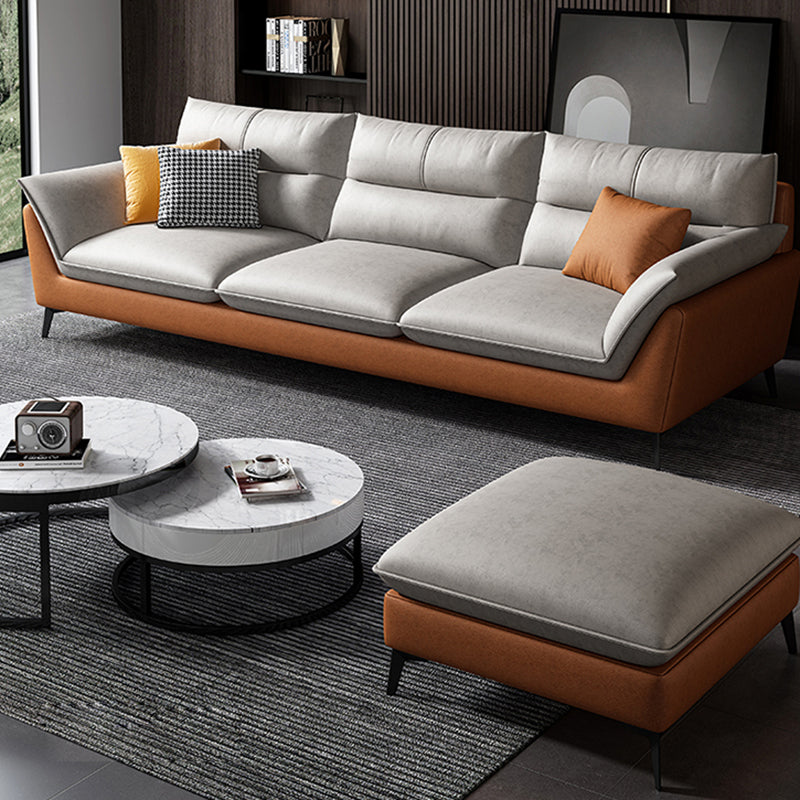 34.65" H Scandinavian Standard Pillow Top Arm Sofa With Biscuit Back Clearhalo 'furn' 'furn_sofas' 'Furniture' 'furniture_sofas' 'kitchen' 'kitchen_sofas' 'Living Room Furniture' 'Sofa' 'sofas' 4795729