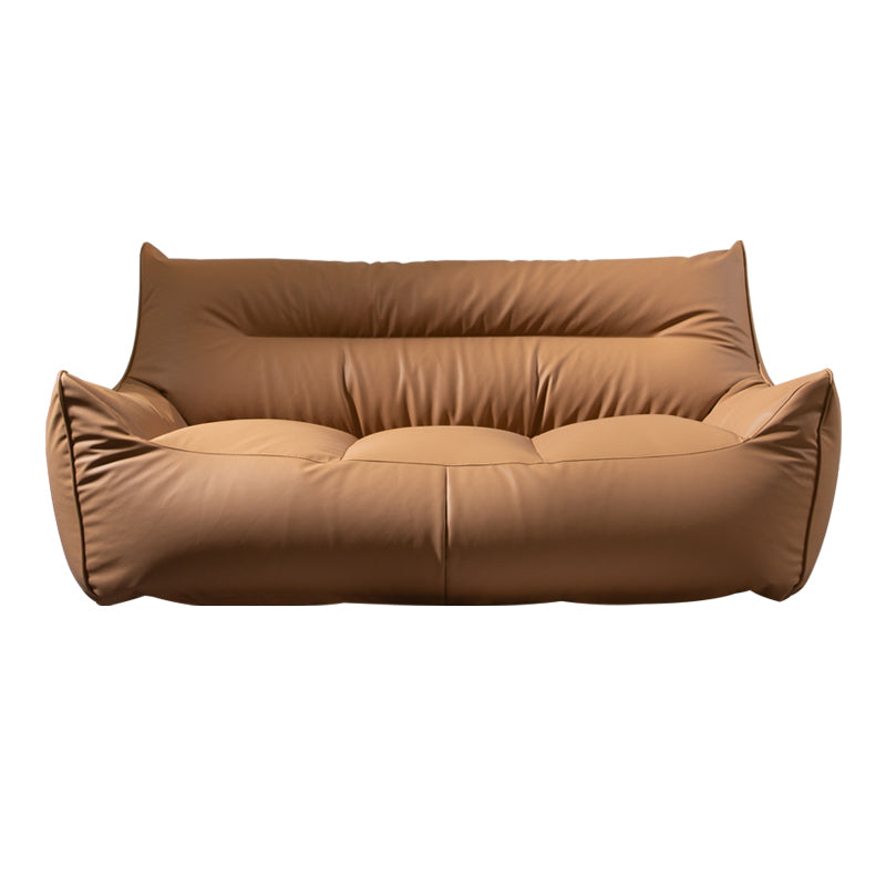 Modern Faux Leather Pillow Top Arm Sofa Sewn Pillow Back Sofa for Apartment Clearhalo 'furn' 'furn_sofas' 'Furniture' 'furniture_sofas' 'kitchen' 'kitchen_sofas' 'Living Room Furniture' 'Sofa' 'sofas' 4795748
