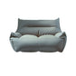 Modern Faux Leather Pillow Top Arm Sofa Sewn Pillow Back Sofa for Apartment 54"L x 33.5"W x 29.5"H Gray Blue Clearhalo 'furn' 'furn_sofas' 'Furniture' 'furniture_sofas' 'kitchen' 'kitchen_sofas' 'Living Room Furniture' 'Sofa' 'sofas' 4795752