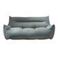 Modern Faux Leather Pillow Top Arm Sofa Sewn Pillow Back Sofa for Apartment 69"L x 33.5"W x 31"H Gray Blue Clearhalo 'furn' 'furn_sofas' 'Furniture' 'furniture_sofas' 'kitchen' 'kitchen_sofas' 'Living Room Furniture' 'Sofa' 'sofas' 4795753