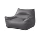 Modern Faux Leather Pillow Top Arm Sofa Sewn Pillow Back Sofa for Apartment 35"L x 31.5"W x 26"H Light Gray-Black Clearhalo 'furn' 'furn_sofas' 'Furniture' 'furniture_sofas' 'kitchen' 'kitchen_sofas' 'Living Room Furniture' 'Sofa' 'sofas' 4795756