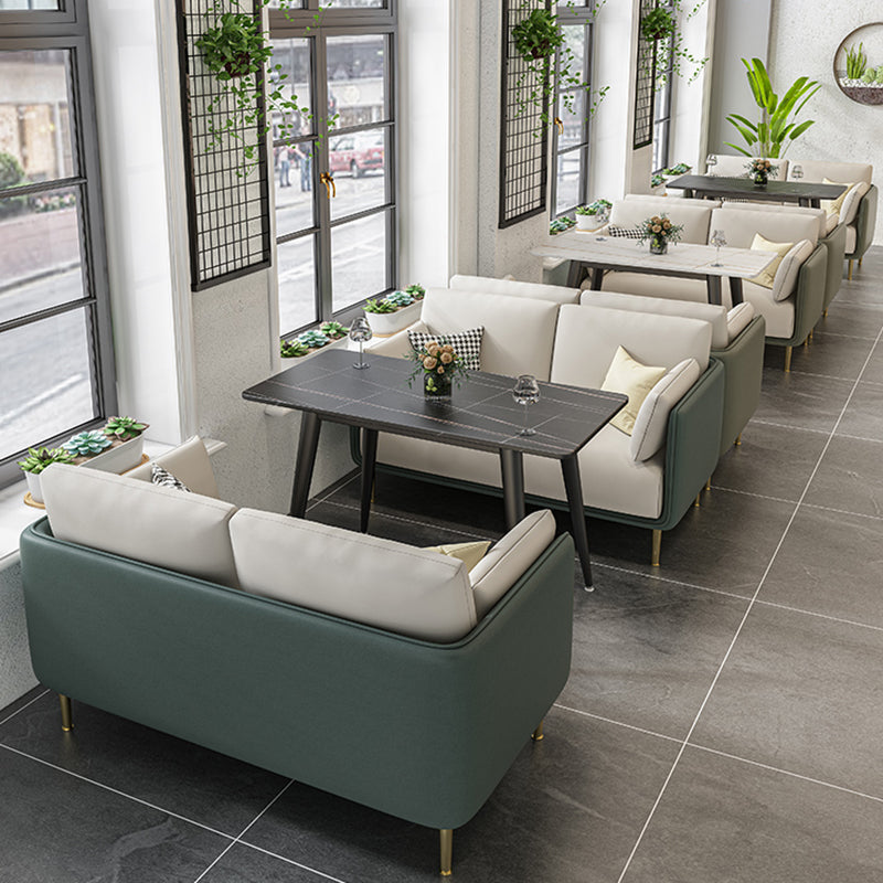 Contemporary Fabric Cushions Sofa 33.46"High Pillow Top Arm Sofa for Restaurant Clearhalo 'furn' 'furn_sofas' 'Furniture' 'furniture_sofas' 'kitchen' 'kitchen_sofas' 'Living Room Furniture' 'Sofa' 'sofas' 4795779