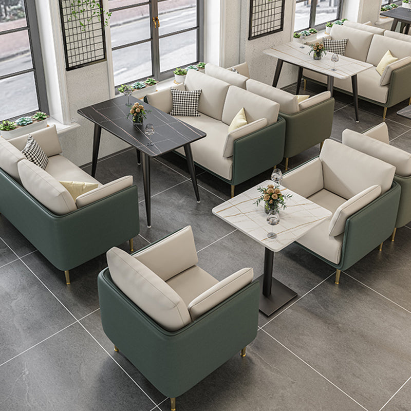 Contemporary Fabric Cushions Sofa 33.46"High Pillow Top Arm Sofa for Restaurant Clearhalo 'furn' 'furn_sofas' 'Furniture' 'furniture_sofas' 'kitchen' 'kitchen_sofas' 'Living Room Furniture' 'Sofa' 'sofas' 4795780