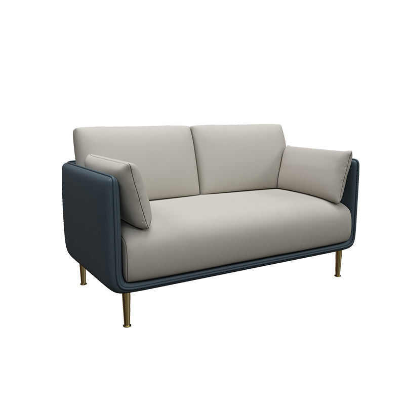 Contemporary Fabric Cushions Sofa 33.46"High Pillow Top Arm Sofa for Restaurant 47"L x 28"W x 33"H Dark Blue Clearhalo 'furn' 'furn_sofas' 'Furniture' 'furniture_sofas' 'kitchen' 'kitchen_sofas' 'Living Room Furniture' 'Sofa' 'sofas' 4795790