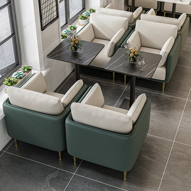 Contemporary Fabric Cushions Sofa 33.46"High Pillow Top Arm Sofa for Restaurant Clearhalo 'furn' 'furn_sofas' 'Furniture' 'furniture_sofas' 'kitchen' 'kitchen_sofas' 'Living Room Furniture' 'Sofa' 'sofas' 4795791